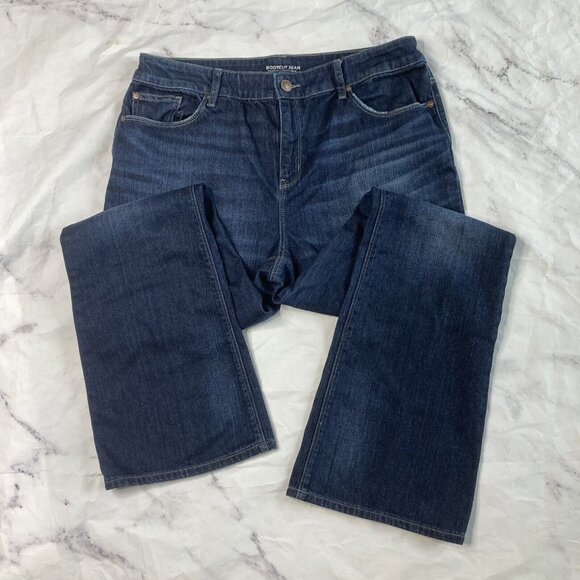 Chicos Bootcut Jeans Womens Size 12 Short 2 Short Boot Cut Jean Dark Wash N123 - Picture 1 of 4